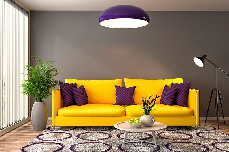 Фиолетовый с желтым - С какими цветами сочетается фиолетовый