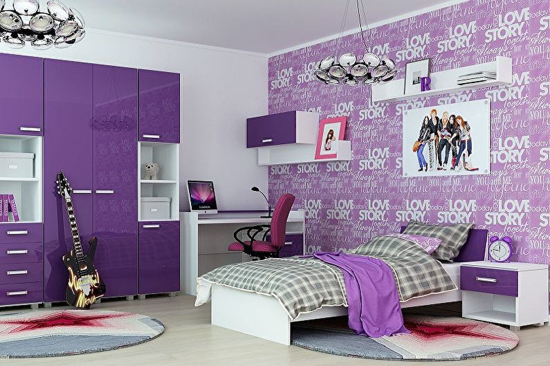 С какими цветами сочетается фиолетовый - Дизайн детской комнаты