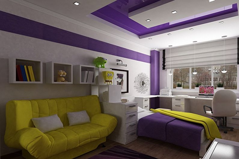 С какими цветами сочетается фиолетовый - Дизайн детской комнаты