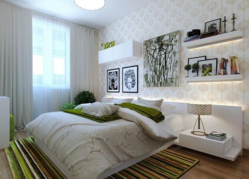 100 современных идей дизайна интерьера маленькой спальни