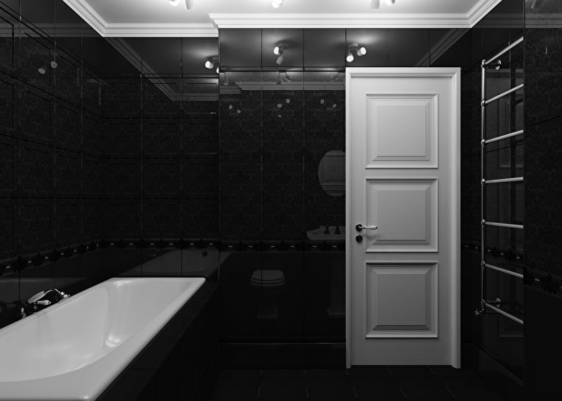 Ванная комната в стиле винтажная классика — Valentino in black