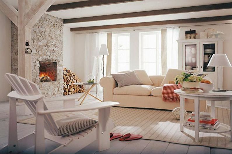 Дизайн интерьера гостиной в скандинавском стиле - фото