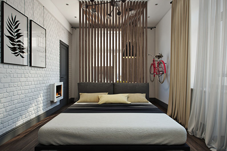 Дизайн-проект спальни с рабочим местом