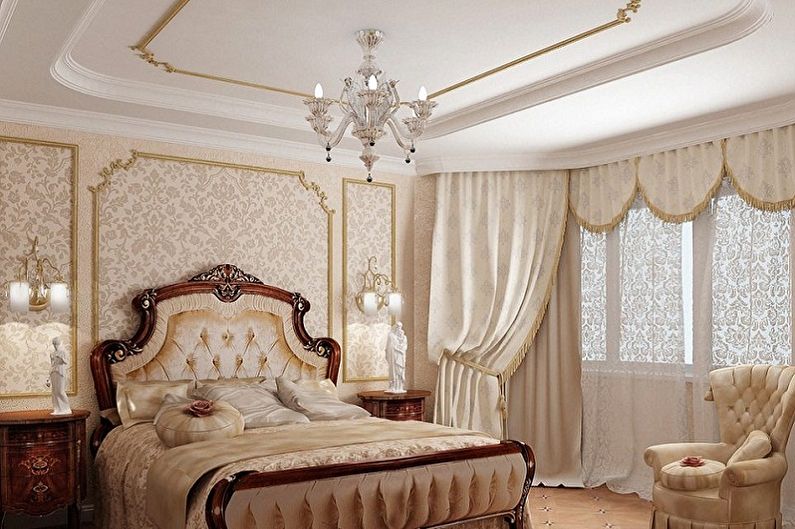 Шпалери для спальні в класичному стилі