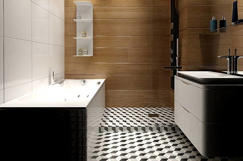 Дизайн интерьера ванной комнаты 6 кв.м. - фото