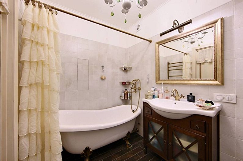 Маленькая ванная комната в стиле ретро - Дизайн интерьера