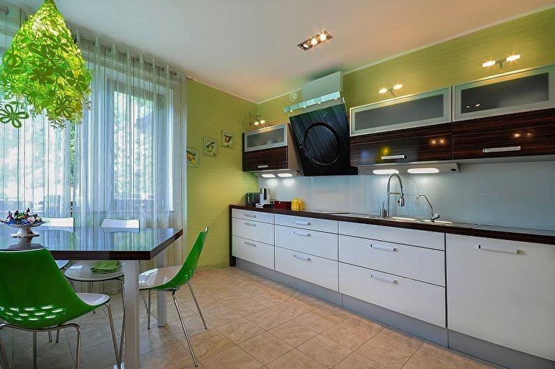 Зелені шпалери для кухні - Колір шпалер для кухні