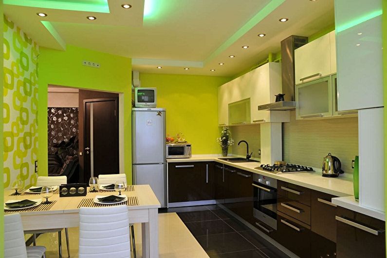 Зелені шпалери для кухні - Колір шпалер для кухні