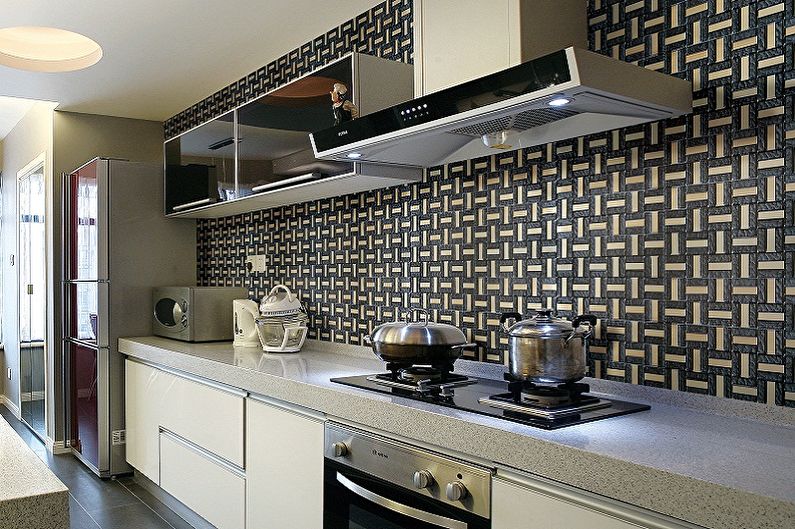 Дизайн фартуха для кухні з мозаїки - Види мозаїчних матриць