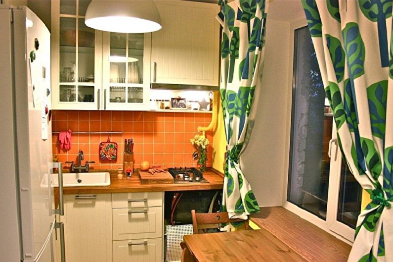 Дизайн интерьера кухни 4 кв.м. - фото