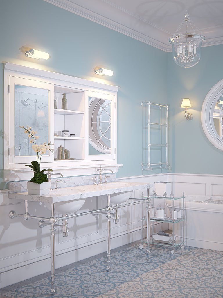 Дизайн ванной комнаты, квартира 257 м2 в ЖК Brilliant House - фото 6