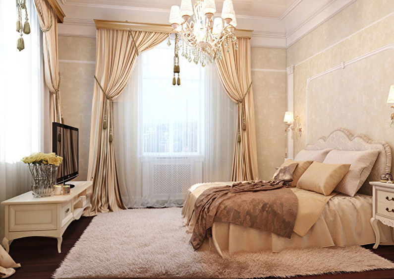 Интерьер спальни, квартира в итальянском стиле - фото 2