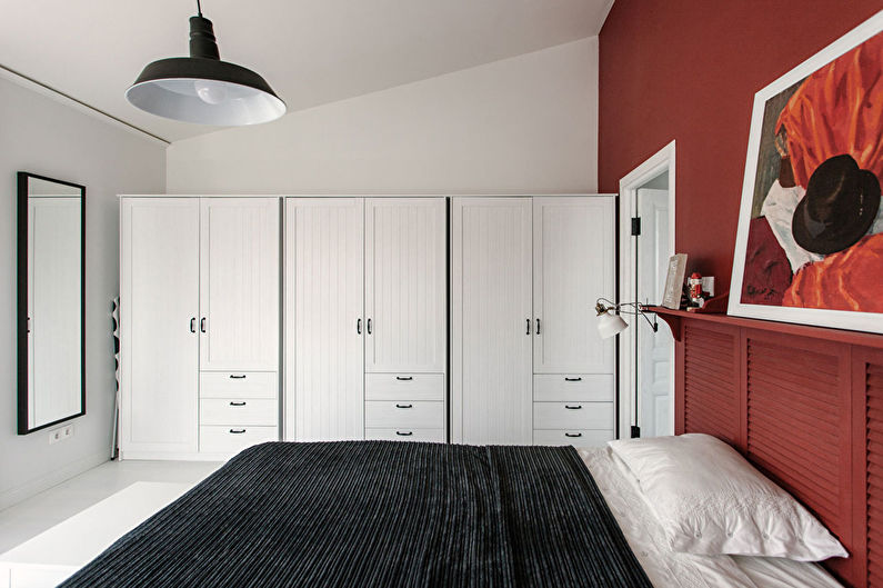 Дизайн спальни, мансарда 49 кв.м., Malevich Village - фото 3