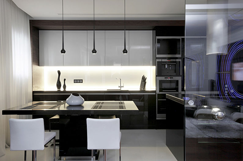 Дизайн кухни-гостиной, квартира в ЖК «Остров фантазий» - фото 8