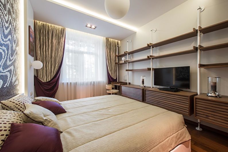 Интерьер спальни в квартире на Космодамианской набережной - фото 2