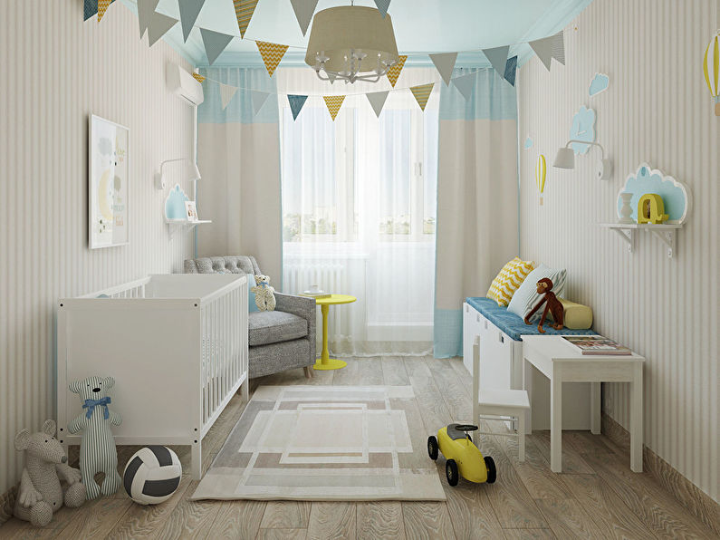 Дизайн 3-х комнатной квартиры, 66 кв.м., Ульяновск - Детская для малыша, фото 12