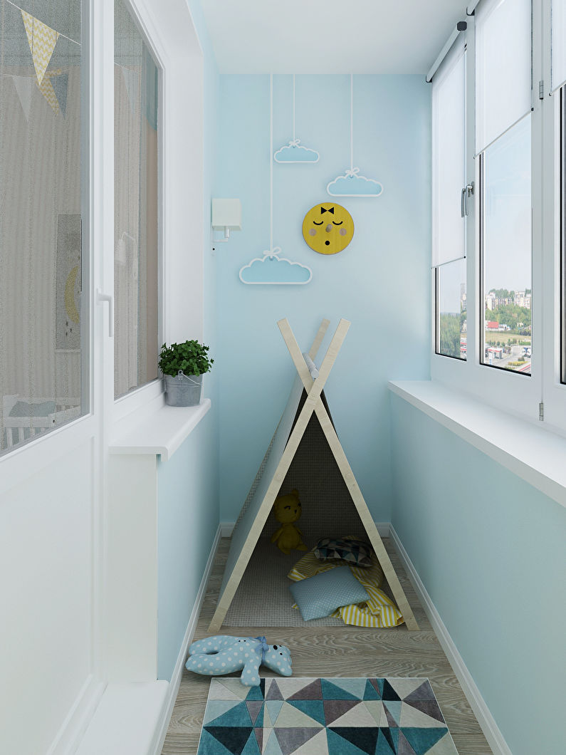 Дизайн 3-х комнатной квартиры, 66 кв.м., Ульяновск - Детский балкон, фото 16