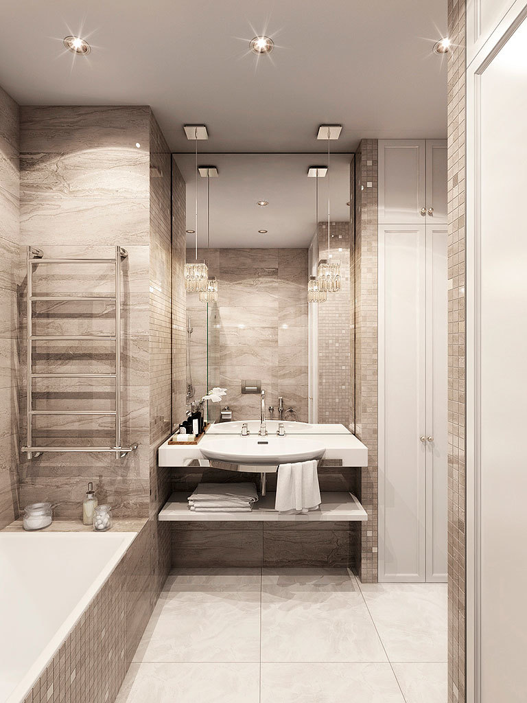 Дизайн двухкомнатной квартиры 82 кв.м, ЖК «Смольный парк» - Ванная комната, фото 20