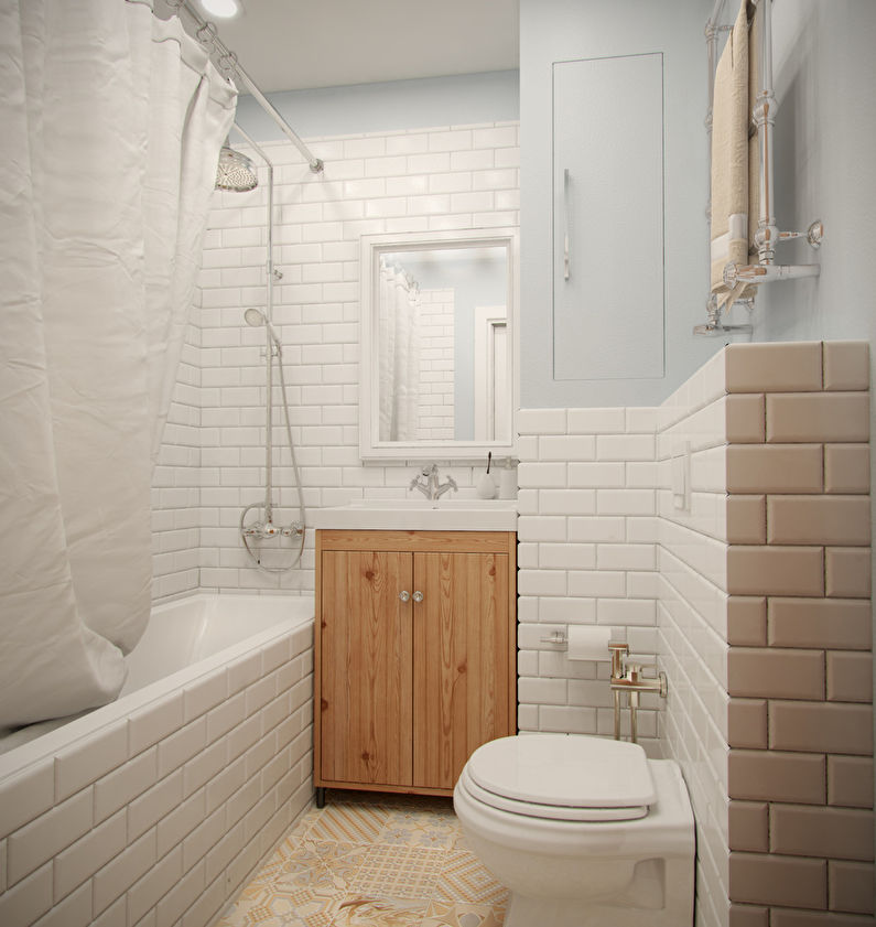 Ванная комната — Однокомнатная 36м2, м. Пражская